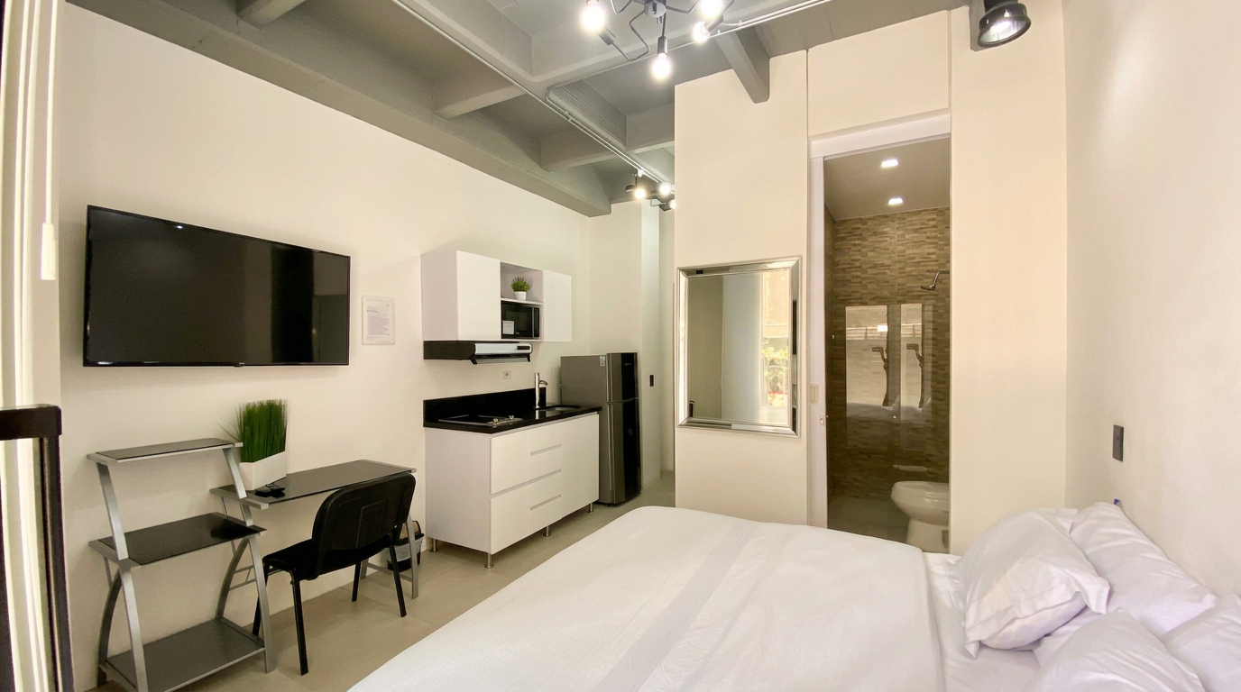 ApartaEstudio 203 · Laureles La 70 c/Balcón